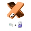 MARSİLYAN™- iPhone 12 Kılıf Ahenk Serisi - Siyah Bilvis 5in1 5D Magic Hayalet Cam Ekran Koruyucu + Rainbow Kamera Lens Koruma Cam - YL