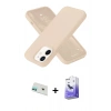 MARSİLYAN™- iPhone 12 Kılıf Ahenk Serisi - Siyah Bilvis 5in1 5D Magic Hayalet Cam Ekran Koruyucu + Rainbow Kamera Lens Koruma Cam - YL