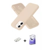 MARSİLYAN™- iPhone 12 Kılıf Ahenk Serisi - Siyah Bilvis 5in1 5D Magic Hayalet Cam Ekran Koruyucu + Renkli Kamera Lens Koruma Cam - SI