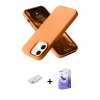 MARSİLYAN™- iPhone 12 Kılıf Ahenk Serisi - Siyah Bilvis 5in1 5D Magic Hayalet Cam Ekran Koruyucu + Renkli Kamera Lens Koruma Cam - SI