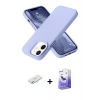MARSİLYAN™- iPhone 12 Kılıf Ahenk Serisi - Siyah Bilvis 5in1 5D Magic Hayalet Cam Ekran Koruyucu + Renkli Kamera Lens Koruma Cam - SI