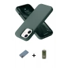 MARSİLYAN™- iPhone 12 Kılıf Ahenk Serisi - Siyah Joko Magic 5D Hayalet Cam + Shine Kamera Lens Koruma Cam - GI