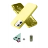 MARSİLYAN™- iPhone 12 Kılıf Ahenk Serisi - Siyah Joko Magic 5D Hayalet Cam + Raze Metal Kamera Lens - KI