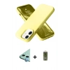 MARSİLYAN™- iPhone 12 Kılıf Ahenk Serisi - Siyah Joko Magic 5D Hayalet Cam + Raze Metal Kamera Lens - MI