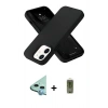 MARSİLYAN™- iPhone 12 Kılıf Ahenk Serisi - Siyah Joko Magic 5D Hayalet Cam + Raze Metal Kamera Lens - MI