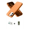 MARSİLYAN™- iPhone 12 Kılıf Ahenk Serisi - Siyah Joko Magic 5D Hayalet Cam + Rainbow Kamera Lens Koruma Cam - YL