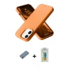MARSİLYAN™- iPhone 12 Kılıf Ahenk Serisi - Siyah Polymer Nano Ekran Koruyucu + Shine Kamera Lens Koruma Cam - GS