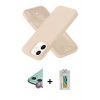 MARSİLYAN™- iPhone 12 Kılıf Ahenk Serisi - Siyah Polymer Nano Ekran Koruyucu + Raze Metal Kamera Lens - KI