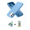 MARSİLYAN™- iPhone 12 Kılıf Ahenk Serisi - Siyah Polymer Nano Ekran Koruyucu + Raze Metal Kamera Lens - MI