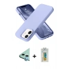 MARSİLYAN™- iPhone 12 Kılıf Ahenk Serisi - Siyah Polymer Nano Ekran Koruyucu + Raze Metal Kamera Lens - MI
