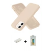 MARSİLYAN™- iPhone 12 Kılıf Ahenk Serisi - Siyah Polymer Nano Ekran Koruyucu + Renkli Kamera Lens Koruma Cam - SI