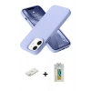 MARSİLYAN™- iPhone 12 Kılıf Ahenk Serisi - Siyah Polymer Nano Ekran Koruyucu + Renkli Kamera Lens Koruma Cam - SI
