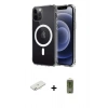 MARSİLYAN™- iPhone 12 Kılıf Ahenk Yansıma Prime - Siyah Joko Magic 5D Hayalet Cam + Renkli Kamera Lens Koruma Cam - SI