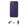 MARSİLYAN™- iPhone 12 Kılıf Akış Doku - Siyah Joko Magic 5D Hayalet Cam + Shine Kamera Lens Koruma Cam - GI