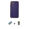 MARSİLYAN™- iPhone 12 Kılıf Akış Doku - Siyah Joko Magic 5D Hayalet Cam + Shine Kamera Lens Koruma Cam - MI