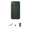 MARSİLYAN™- iPhone 12 Kılıf Akış Doku - Siyah Joko Magic 5D Hayalet Cam + Renkli Kamera Lens Koruma Cam - YL
