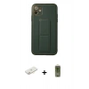 MARSİLYAN™- iPhone 12 Kılıf Akış Doku - Siyah Joko Magic 5D Hayalet Cam + Sarı Renkli Kamera Lens Koruma Cam