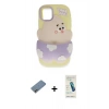 MARSİLYAN™- iPhone 12 Kılıf Akış Yansıma - Şeffaf Pasifik Cam Ekran Koruyucu + Shine Kamera Lens Koruma Cam - GI
