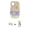 MARSİLYAN™- iPhone 12 Kılıf Akış Yansıma - Şeffaf Pasifik Cam Ekran Koruyucu + Rainbow Kamera Lens Koruma Cam - MR