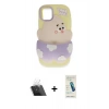 MARSİLYAN™- iPhone 12 Kılıf Akış Yansıma - Şeffaf Pasifik Cam Ekran Koruyucu + Kamera Lens Koruma Cam - SF