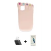 MARSİLYAN™- iPhone 12 Kılıf Akış Yansıma - Şeffaf Pasifik Cam Ekran Koruyucu + Kamera Lens Koruma Cam - SF