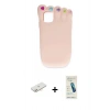MARSİLYAN™- iPhone 12 Kılıf Akış Yansıma - Şeffaf Pasifik Cam Ekran Koruyucu + Yeşil Renkli Kamera Lens Koruma Cam