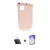 MARSİLYAN™- iPhone 12 Kılıf Akış Yansıma - Siyah Bilvis 5in1 3D Magic Cam Ekran Koruyucu + Kamera Lens Koruma Cam - SF