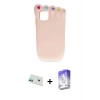 MARSİLYAN™- iPhone 12 Kılıf Akış Yansıma - Siyah Bilvis 5in1 3D Magic Cam Ekran Koruyucu + Rainbow Kamera Lens Koruma Cam - YL