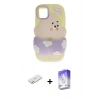 MARSİLYAN™- iPhone 12 Kılıf Akış Yansıma - Siyah Bilvis 5in1 3D Magic Cam Ekran Koruyucu + Renkli Kamera Lens Koruma Cam - TU