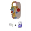 MARSİLYAN™- iPhone 12 Kılıf Akış Yansıma - Siyah Bilvis 5in1 5D Magic Hayalet Cam Ekran Koruyucu + Mor Rainbow Kamera Lens Koruma Cam