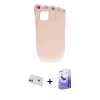 MARSİLYAN™- iPhone 12 Kılıf Akış Yansıma - Siyah Bilvis 5in1 5D Magic Hayalet Cam Ekran Koruyucu + Rainbow Kamera Lens Koruma Cam - YL