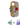 MARSİLYAN™- iPhone 12 Kılıf Akış Yansıma - Siyah Bilvis 5in1 5D Magic Hayalet Cam Ekran Koruyucu + Raze Metal Kamera Lens - MI