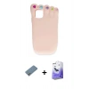 MARSİLYAN™- iPhone 12 Kılıf Akış Yansıma - Siyah Bilvis 5in1 5D Magic Hayalet Cam Ekran Koruyucu + Shine Kamera Lens Koruma Cam - GS