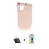 MARSİLYAN™- iPhone 12 Kılıf Akış Yansıma - Siyah Polymer Nano Ekran Koruyucu + Kamera Lens Koruma Cam - SF