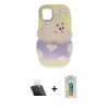 MARSİLYAN™- iPhone 12 Kılıf Akış Yansıma - Siyah Polymer Nano Ekran Koruyucu + Kamera Lens Koruma Cam - SF