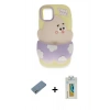 MARSİLYAN™- iPhone 12 Kılıf Akış Yansıma - Siyah Polymer Nano Ekran Koruyucu + Shine Kamera Lens Koruma Cam - GS