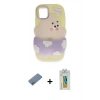 MARSİLYAN™- iPhone 12 Kılıf Akış Yansıma - Siyah Polymer Nano Ekran Koruyucu + Shine Kamera Lens Koruma Cam - MI