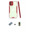 MARSİLYAN™- iPhone 12 Kılıf Atlas Asil Serisi - Siyah Joko Magic 5D Hayalet Cam + Shine Kamera Lens Koruma Cam - GS