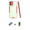 MARSİLYAN™- iPhone 12 Kılıf Atlas Asil Serisi - Siyah Joko Magic 5D Hayalet Cam + Metal Kamera Lens Koruma Cam - KI