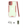 MARSİLYAN™- iPhone 12 Kılıf Atlas Asil Serisi - Siyah Joko Magic 5D Hayalet Cam + Rainbow Kamera Lens Koruma Cam - MR