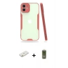 MARSİLYAN™- iPhone 12 Kılıf Atlas Asil Serisi - Siyah Joko Magic 5D Hayalet Cam + Renkli Kamera Lens Koruma Cam - TU