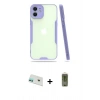 MARSİLYAN™- iPhone 12 Kılıf Atlas Asil Serisi - Siyah Joko Magic 5D Hayalet Cam + Rainbow Kamera Lens Koruma Cam - YL
