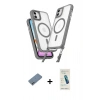 MARSİLYAN™- iPhone 12 Kılıf Atlas Doku Koleksiyonu - Şeffaf Pasifik Cam Ekran Koruyucu + Shine Kamera Lens Koruma Cam - SABE
