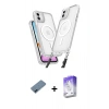 MARSİLYAN™- iPhone 12 Kılıf Atlas Doku Koleksiyonu - Siyah Bilvis 5in1 3D Magic Cam Ekran Koruyucu + Metal Kamera Lens Koruma Cam - MI