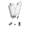 MARSİLYAN™- iPhone 12 Kılıf Atlas Doku Koleksiyonu - Siyah Joko Magic 5D Hayalet Cam + Shine Kamera Lens Koruma Cam - PE
