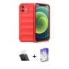 MARSİLYAN™- iPhone 12 Kılıf Atlas Koleksiyonu - Siyah Bilvis 5in1 3D Magic Cam Ekran Koruyucu + Kamera Lens Koruma Cam - SF