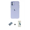 MARSİLYAN™- iPhone 12 Kılıf Atlas Minimal Prime - Şeffaf Pasifik Cam Ekran Koruyucu + Metal Kamera Lens Koruma Cam - MI