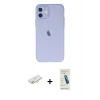 MARSİLYAN™- iPhone 12 Kılıf Atlas Minimal Prime - Şeffaf Pasifik Cam Ekran Koruyucu + Renkli Kamera Lens Koruma Cam - YL