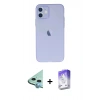 MARSİLYAN™- iPhone 12 Kılıf Atlas Minimal Prime - Siyah Bilvis 5in1 3D Magic Cam Ekran Koruyucu + Raze Metal Kamera Lens - MI