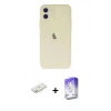 MARSİLYAN™- iPhone 12 Kılıf Atlas Minimal Prime - Siyah Bilvis 5in1 3D Magic Cam Ekran Koruyucu + Renkli Kamera Lens Koruma Cam - YL